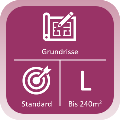 Immobilien Grundriss Standard bis 240qm